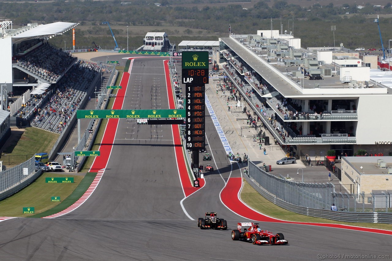 GP USA, 15.11.2013- Prove Libere 1, Fernando Alonso (ESP) Ferrari F138 