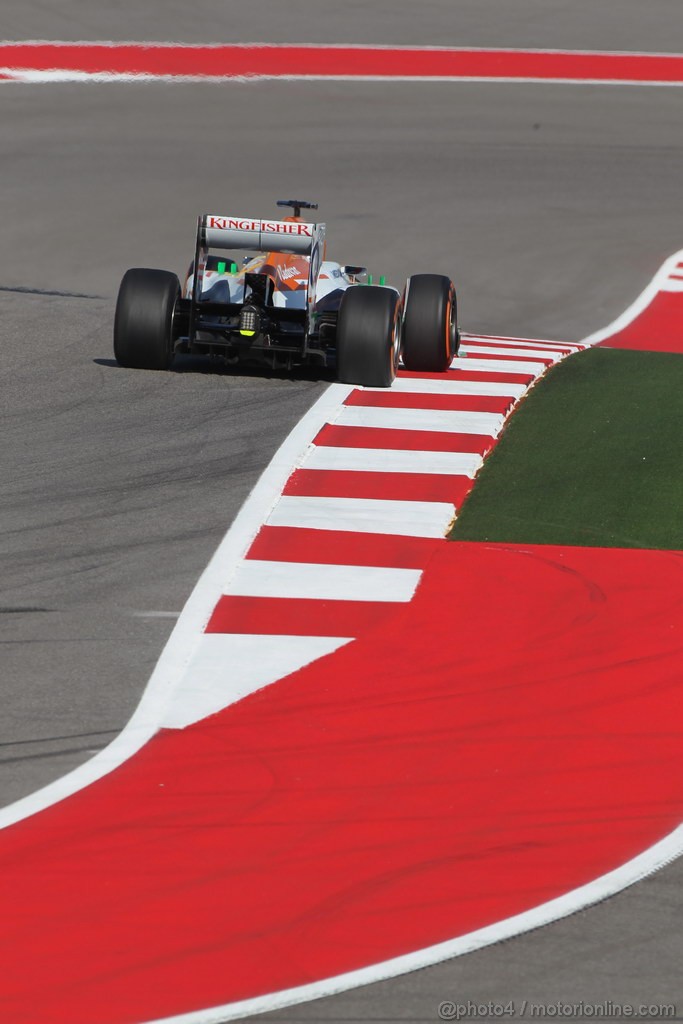 GP USA, 15.11.2013- Prove Libere 1, Paul di Resta (GBR) Sahara Force India F1 Team VJM06 
