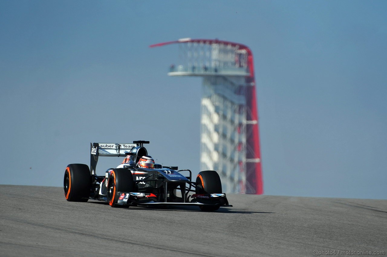 GP USA, 15.11.2013- Prove Libere 1, Nico Hulkenberg (GER) Sauber F1 Team C32 