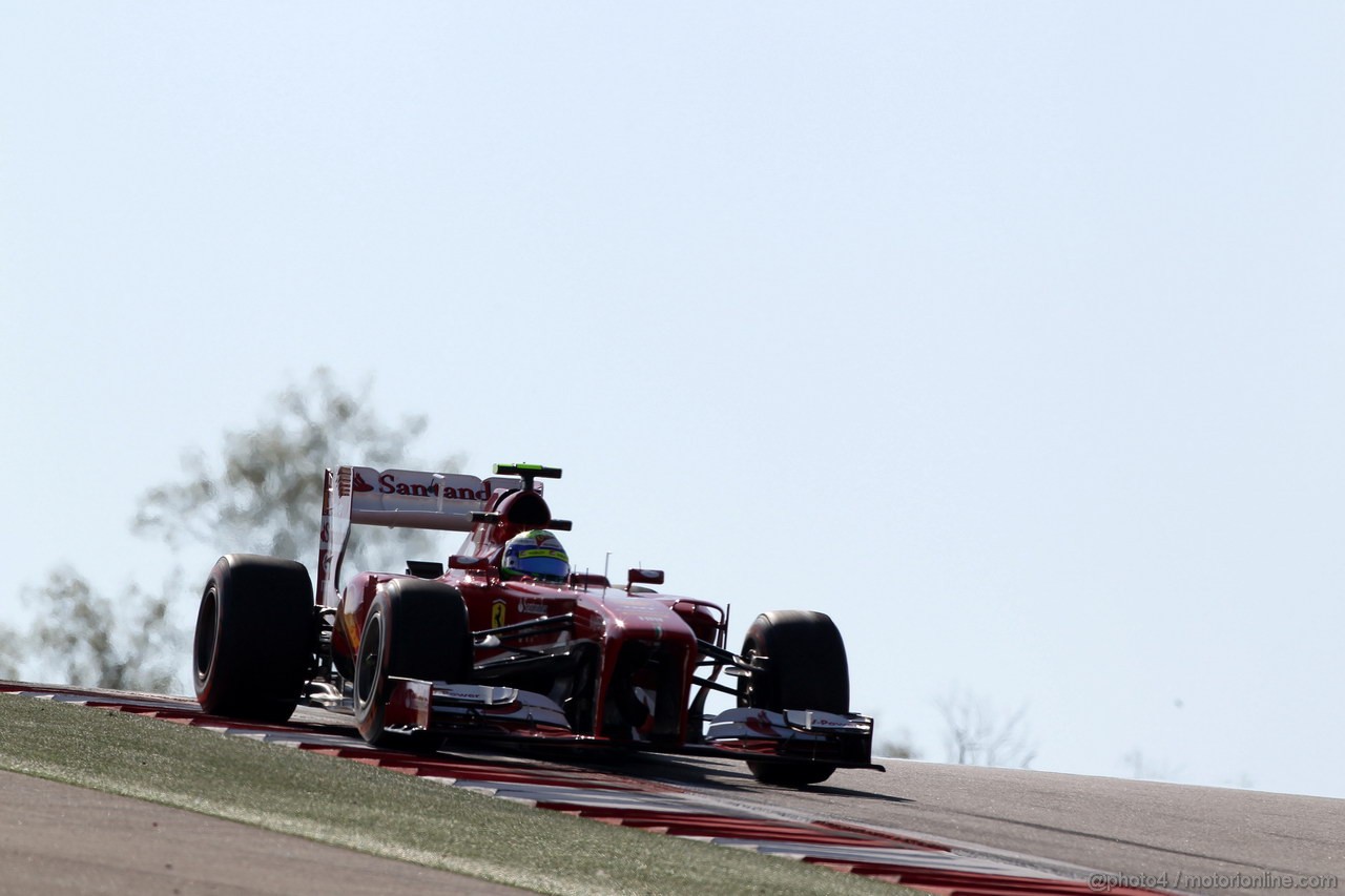 GP USA, 15.11.2013- Prove Libere 1, Felipe Massa (BRA) Ferrari F138 
