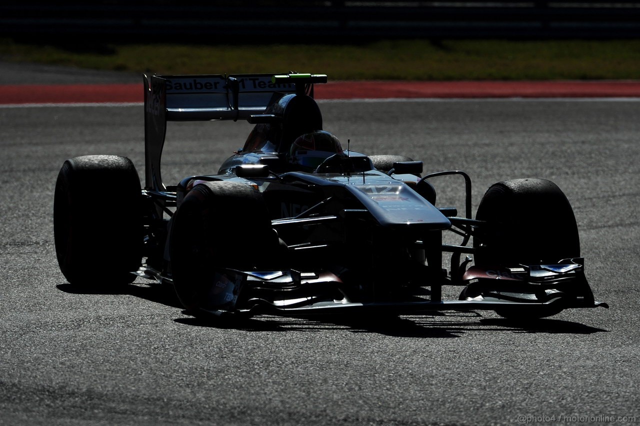 GP USA, 15.11.2013- Prove Libere 1, Esteban Gutierrez (MEX), Sauber F1 Team C32 