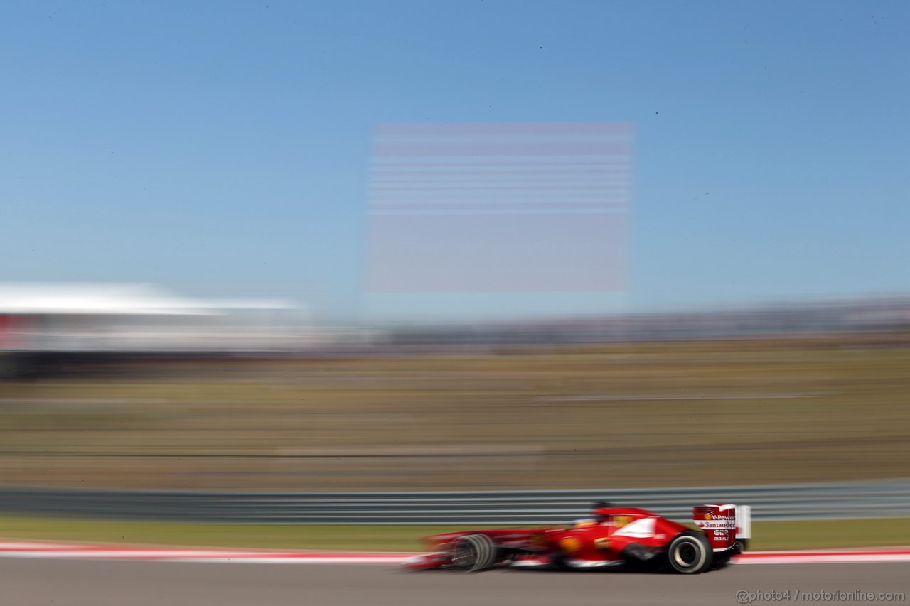 GP USA, 15.11.2013- Prove Libere 2, Fernando Alonso (ESP) Ferrari F138 