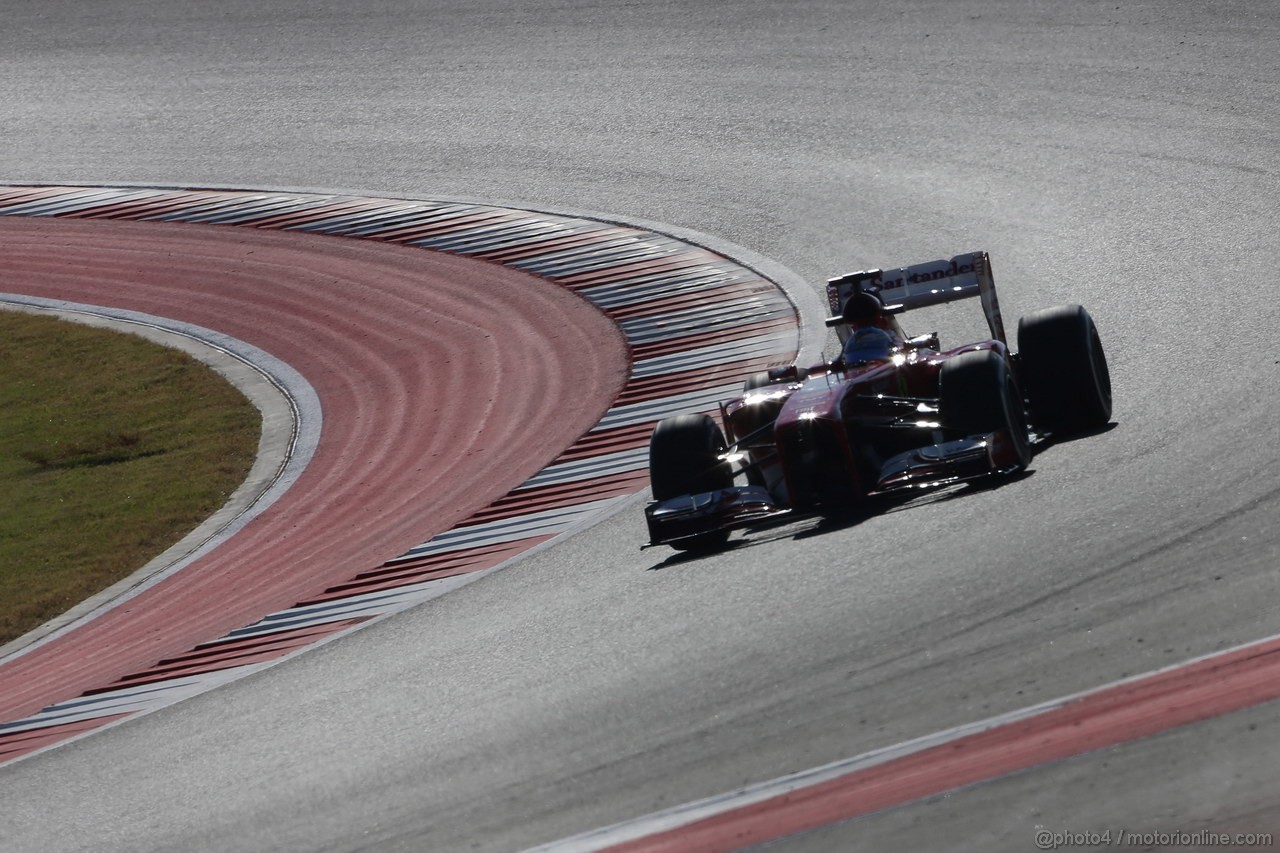 GP USA, 15.11.2013- Prove Libere 2, Fernando Alonso (ESP) Ferrari F138 