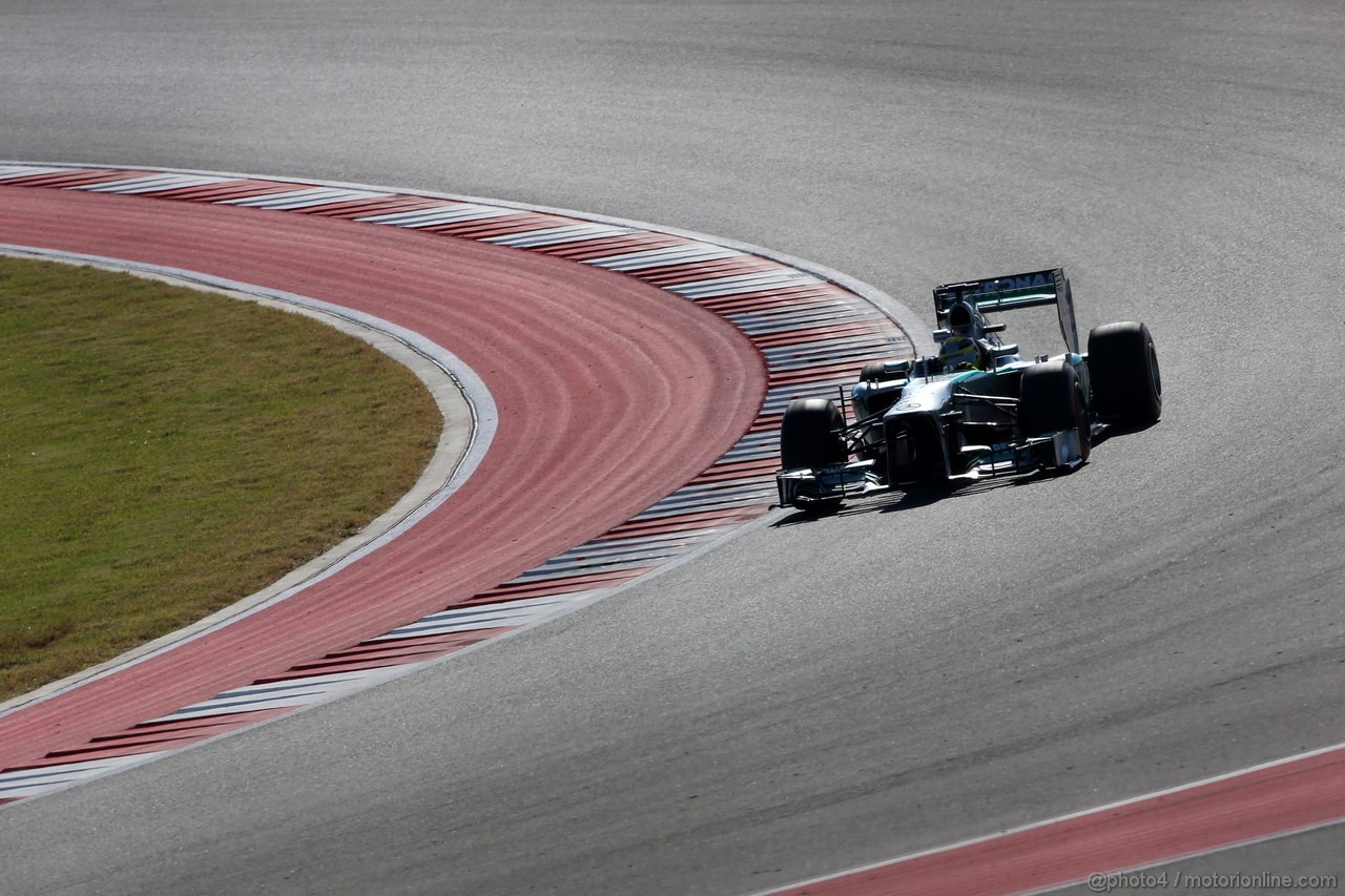 GP USA, 15.11.2013- Prove Libere 2, Nico Rosberg (GER) Mercedes AMG F1 W04 