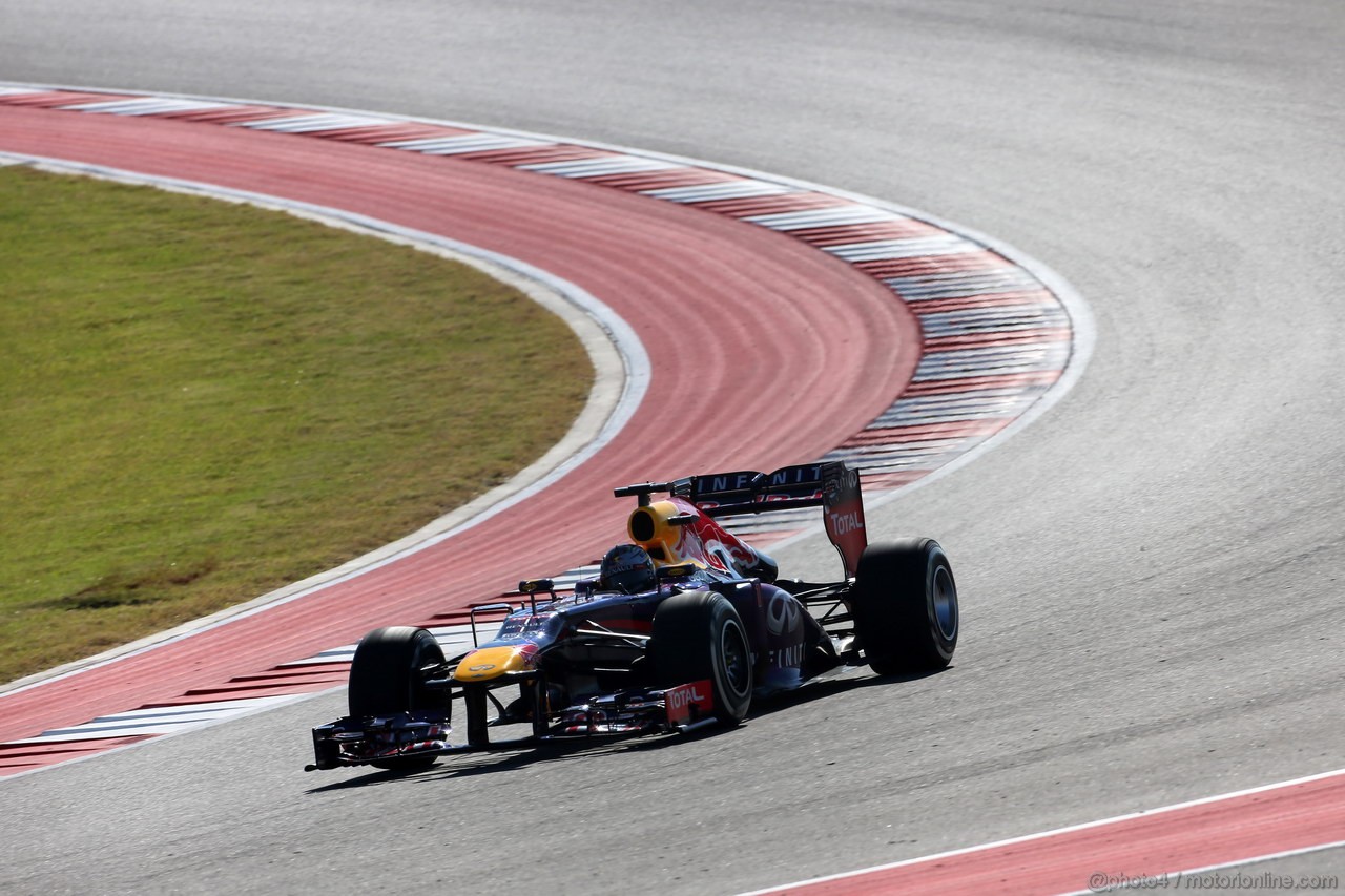 GP USA, 15.11.2013- Prove Libere 2, Sebastian Vettel (GER) Red Bull Racing RB9 