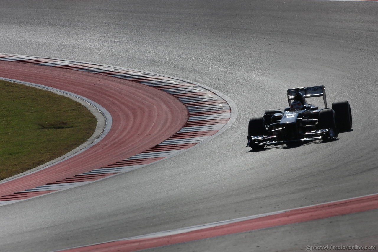GP USA, 15.11.2013- Prove Libere 2, Nico Hulkenberg (GER) Sauber F1 Team C32 