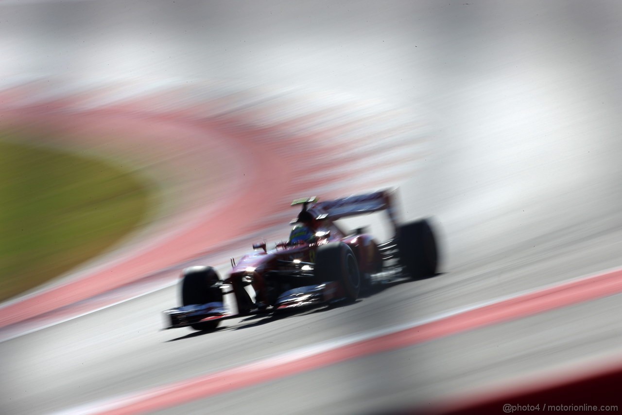 GP USA, 15.11.2013- Prove Libere 2, Felipe Massa (BRA) Ferrari F138 