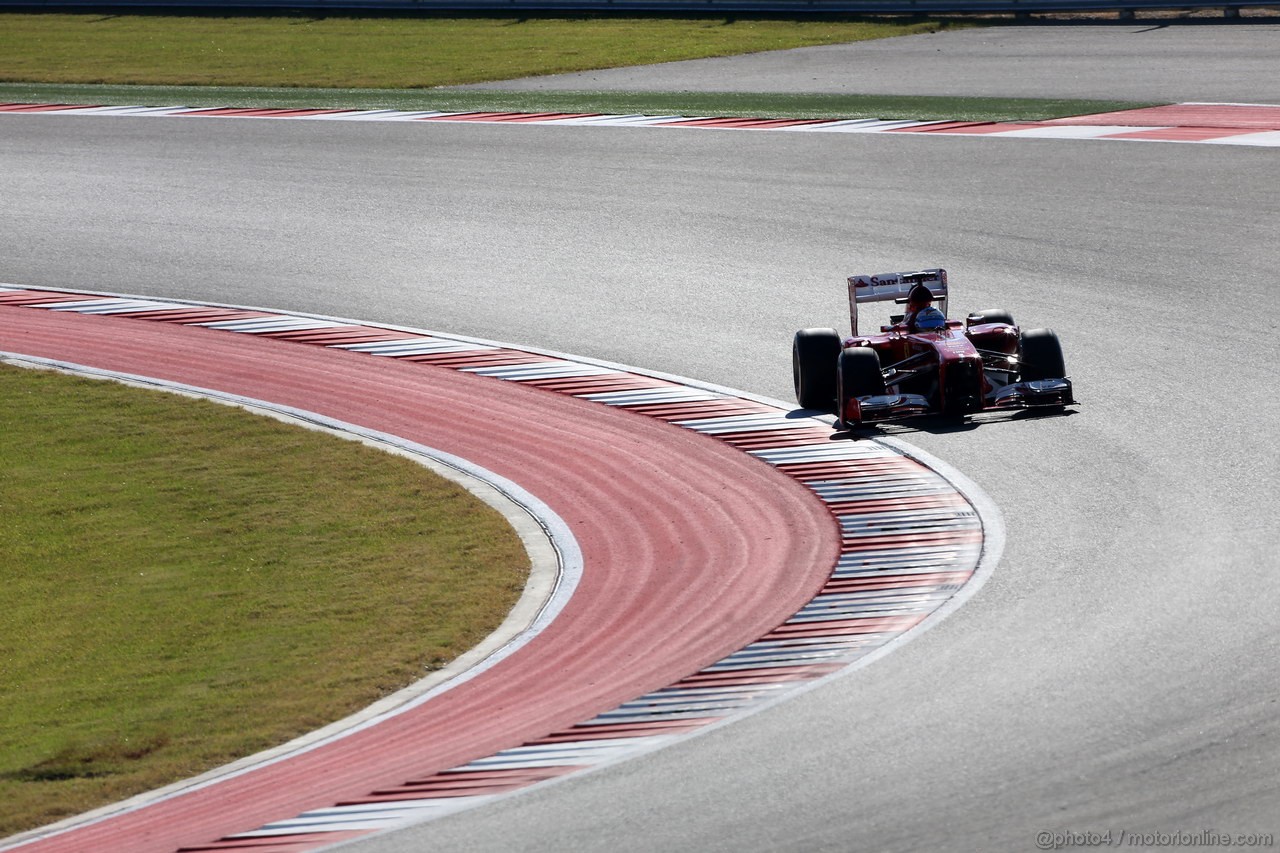 GP USA, 15.11.2013- Prove Libere 2,Fernando Alonso (ESP) Ferrari F138 