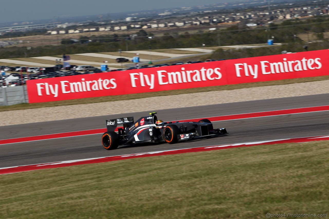 GP USA, 15.11.2013- Prove Libere 2, Esteban Gutierrez (MEX), Sauber F1 Team C32 