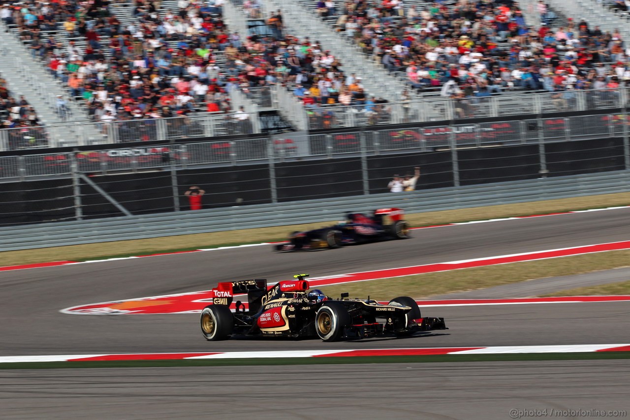GP USA, 15.11.2013- Prove Libere 2, Romain Grosjean (FRA) Lotus F1 Team E21 
