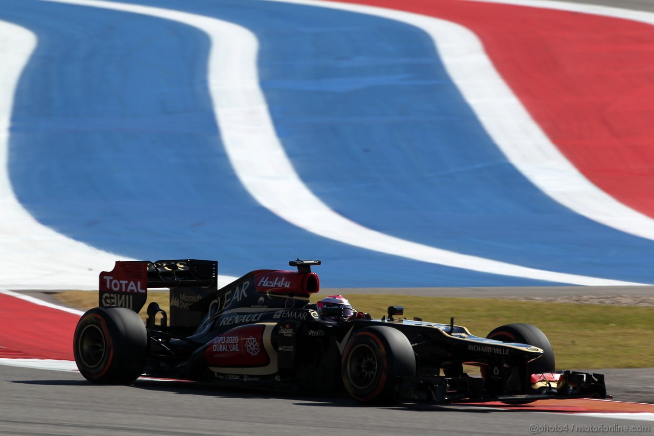 GP USA, 15.11.2013- Prove Libere 2, Heikki Kovalainen (FIN) Lotus F1 Team E21  