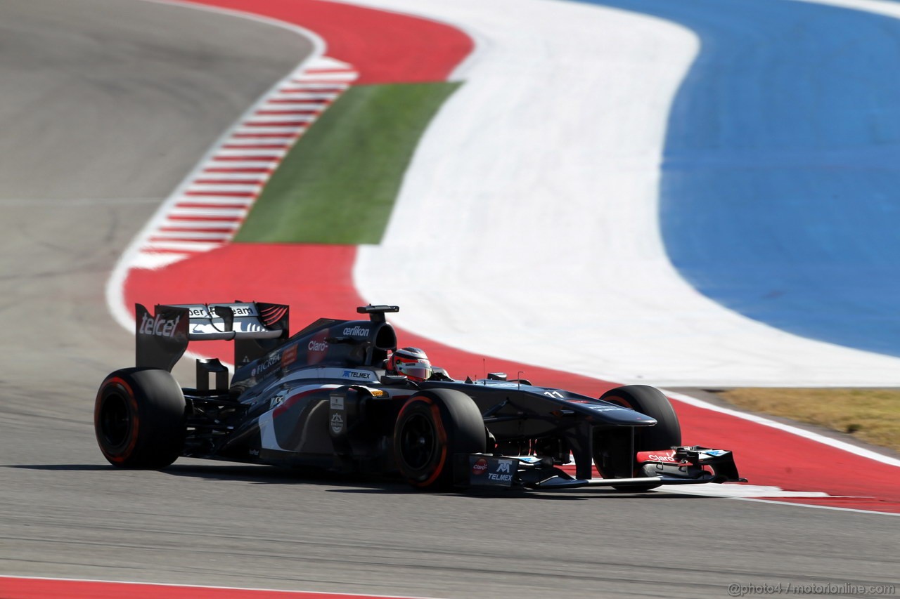 GP USA, 15.11.2013- Prove Libere 2, Nico Hulkenberg (GER) Sauber F1 Team C32 