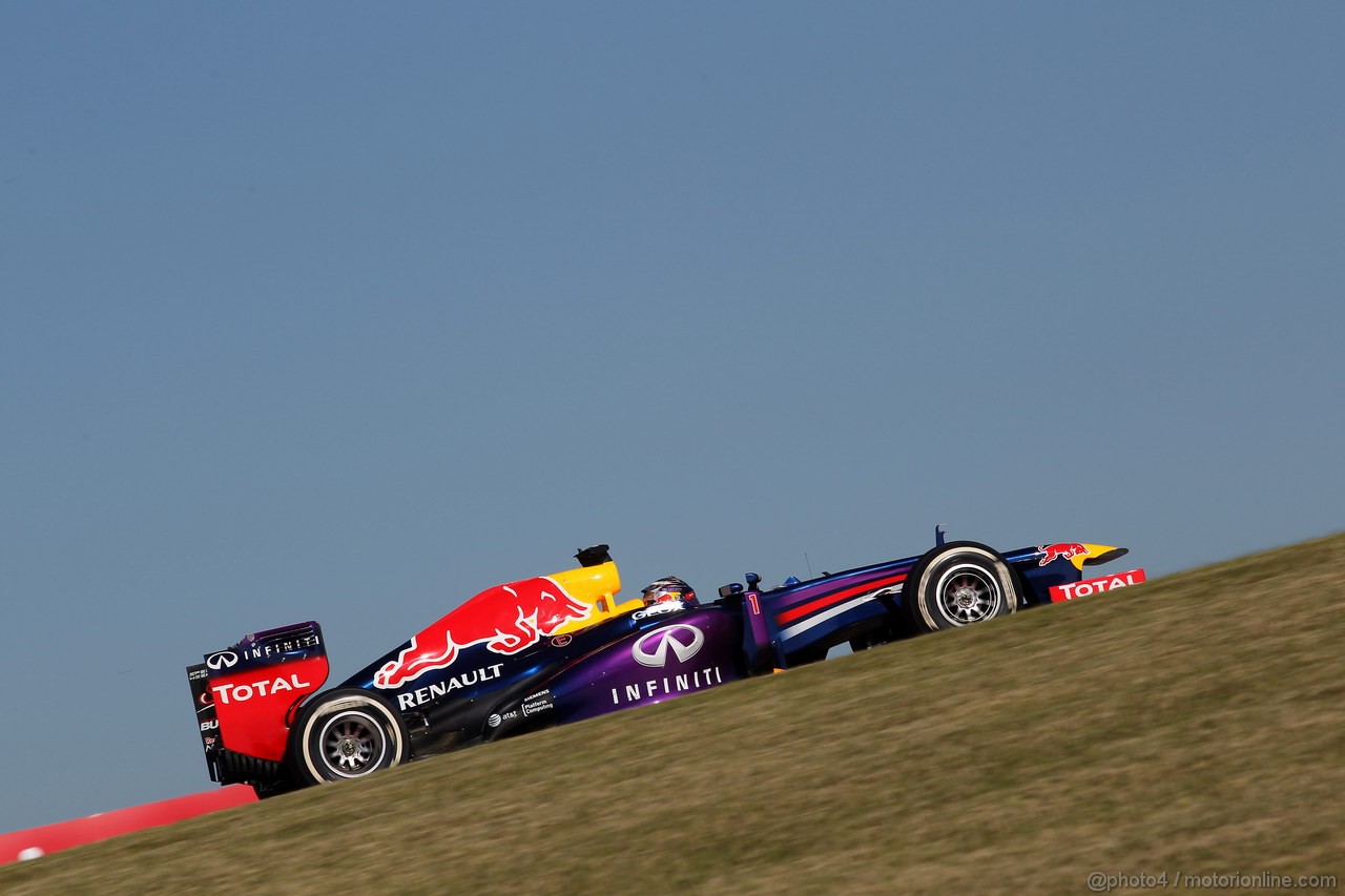 GP USA, 15.11.2013- Prove Libere 2, Sebastian Vettel (GER) Red Bull Racing RB9 