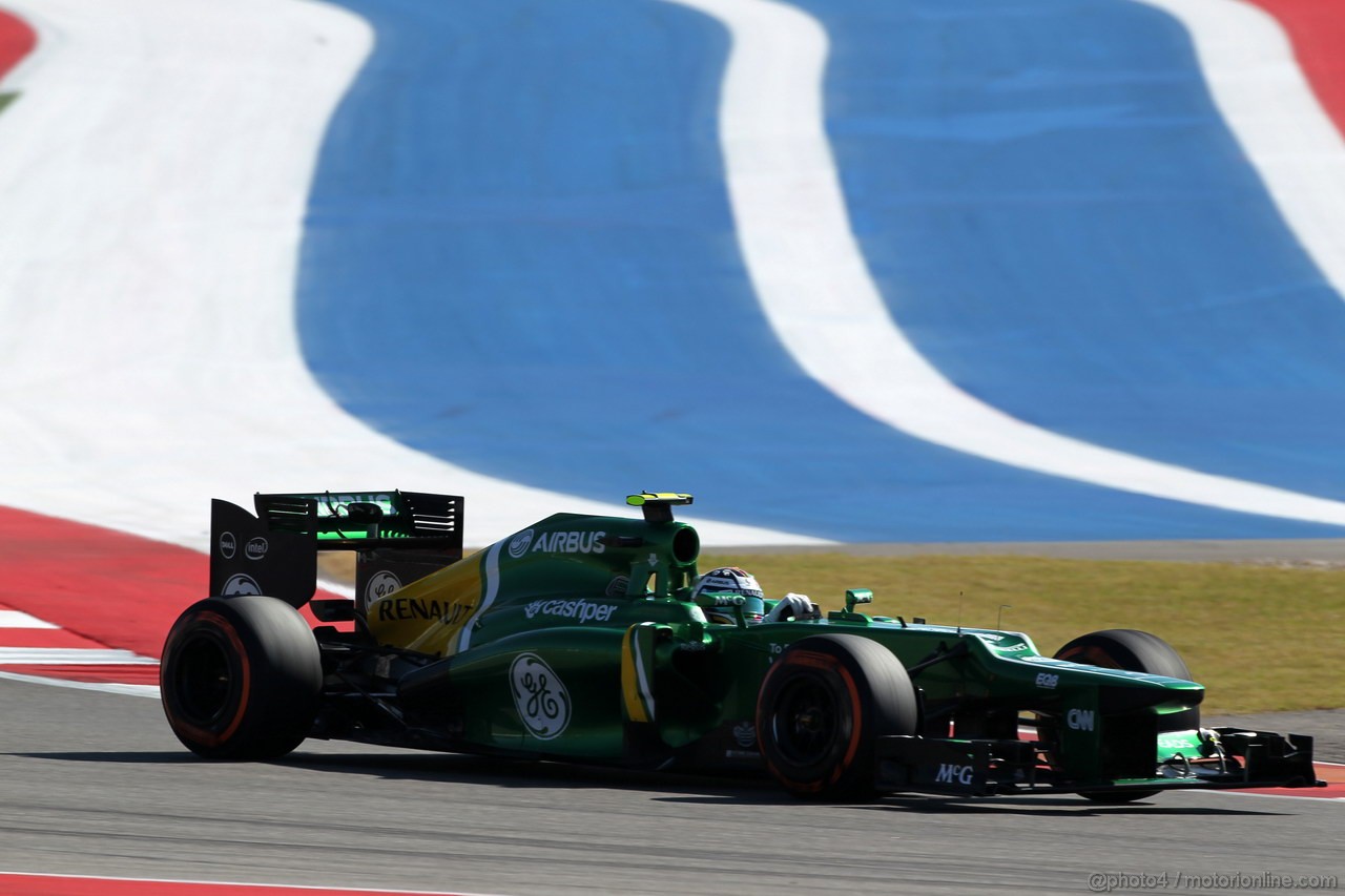 GP USA, 15.11.2013- Prove Libere 2, Charles Pic (FRA) Caterham F1 Team CT03 