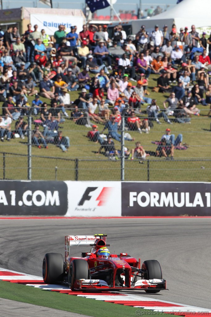 GP USA, 15.11.2013- Prove Libere 2, Felipe Massa (BRA) Ferrari F138 