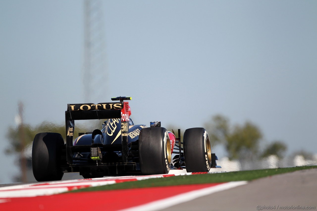 GP USA, 15.11.2013- Prove Libere 2, Romain Grosjean (FRA) Lotus F1 Team E21 
