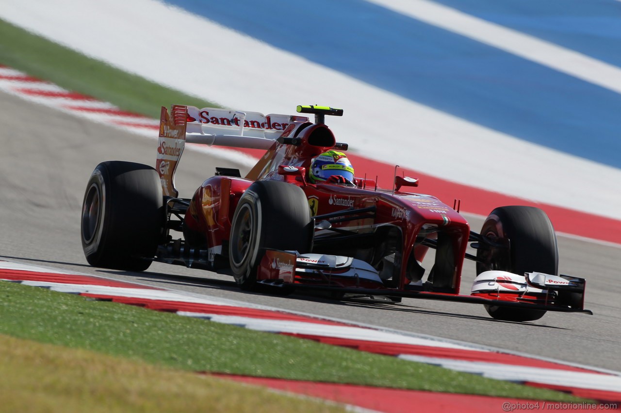 GP USA, 15.11.2013- Prove Libere 2, Felipe Massa (BRA) Ferrari F138 