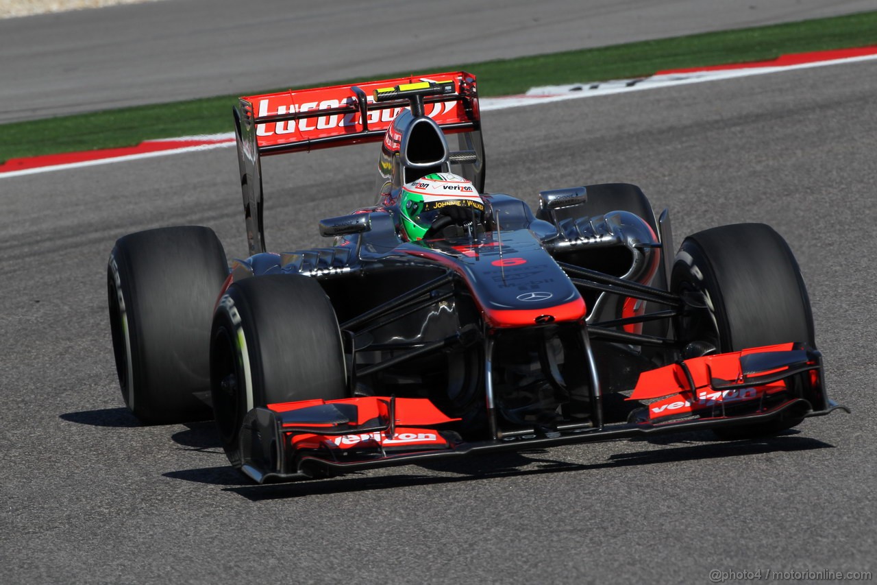 GP USA, 15.11.2013- Prove Libere 2, Sergio Perez (MEX) McLaren MP4-28 