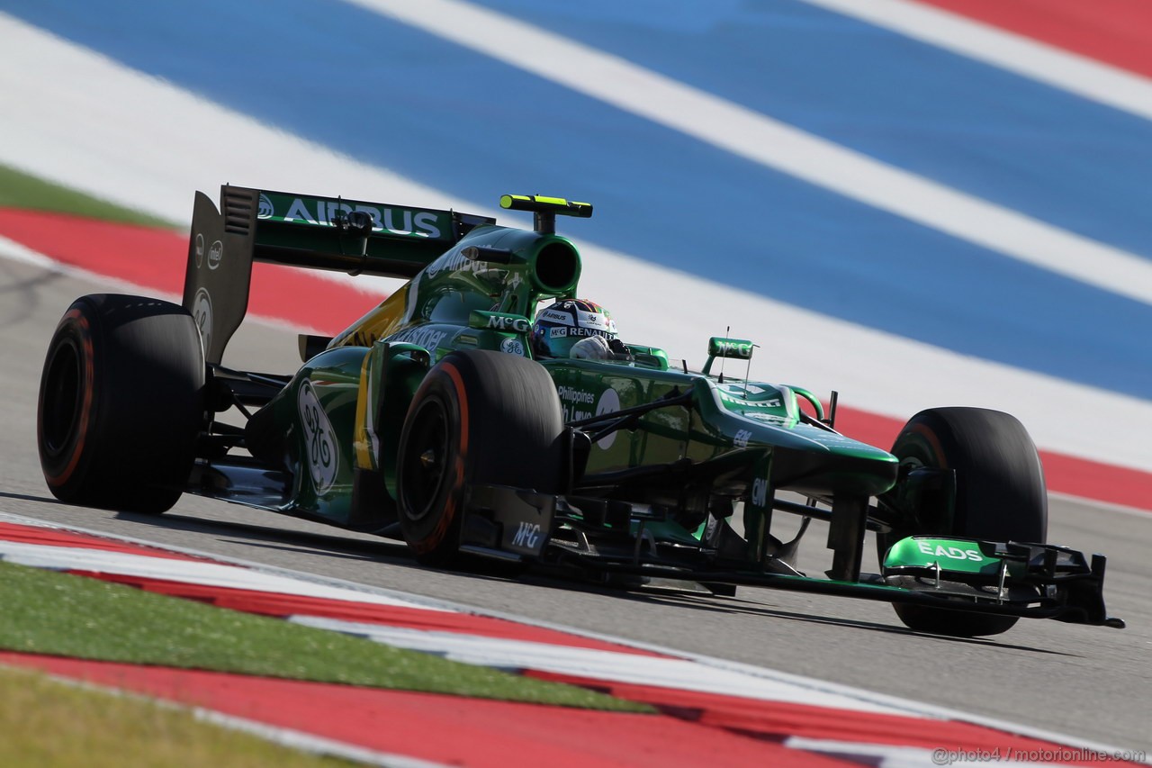 GP USA, 15.11.2013- Prove Libere 2, Giedo Van der Garde (NED), Caterham F1 Team CT03 