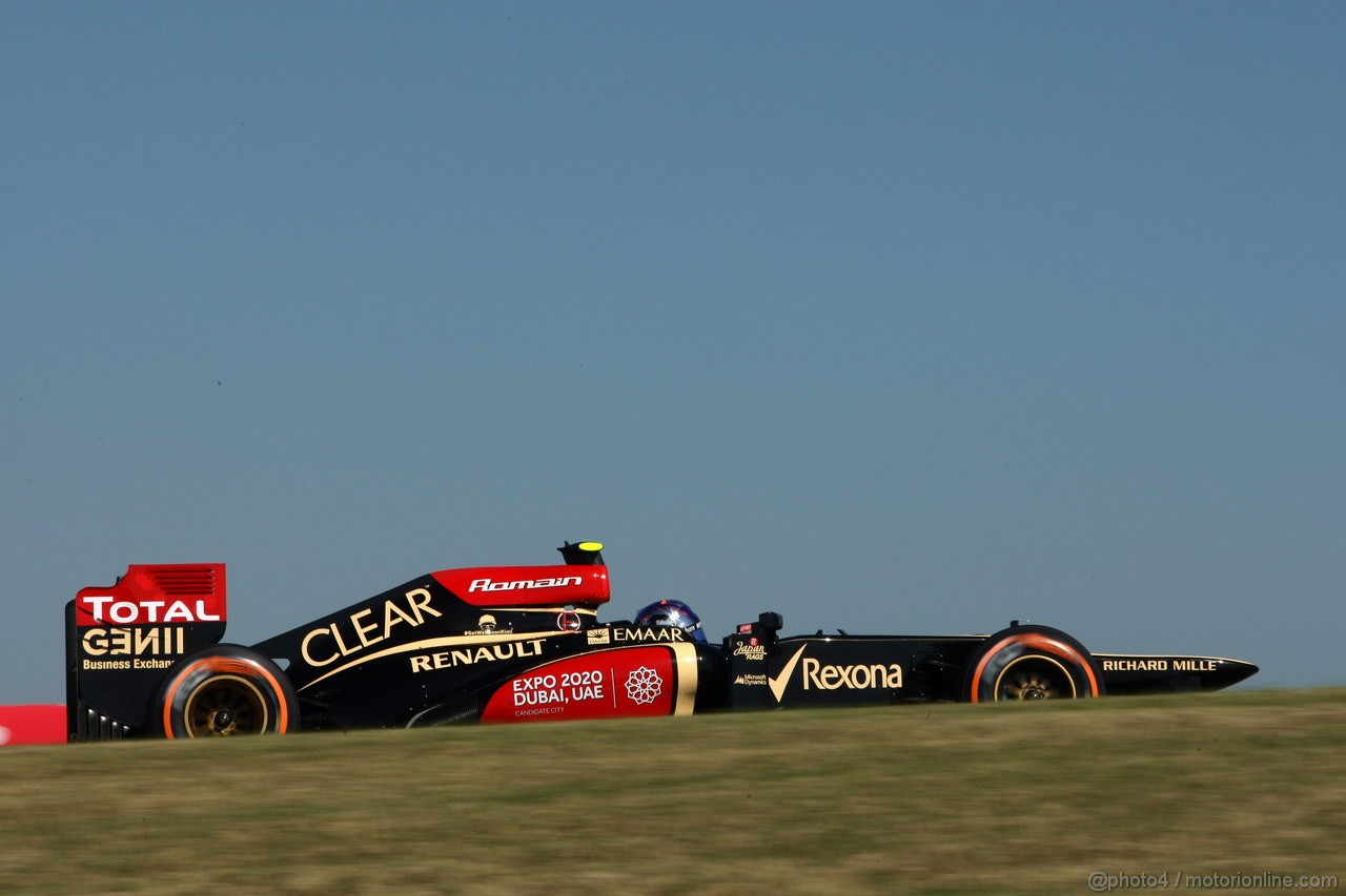 GP USA, 15.11.2013- Prove Libere 2, Romain Grosjean (FRA) Lotus F1 Team E21 