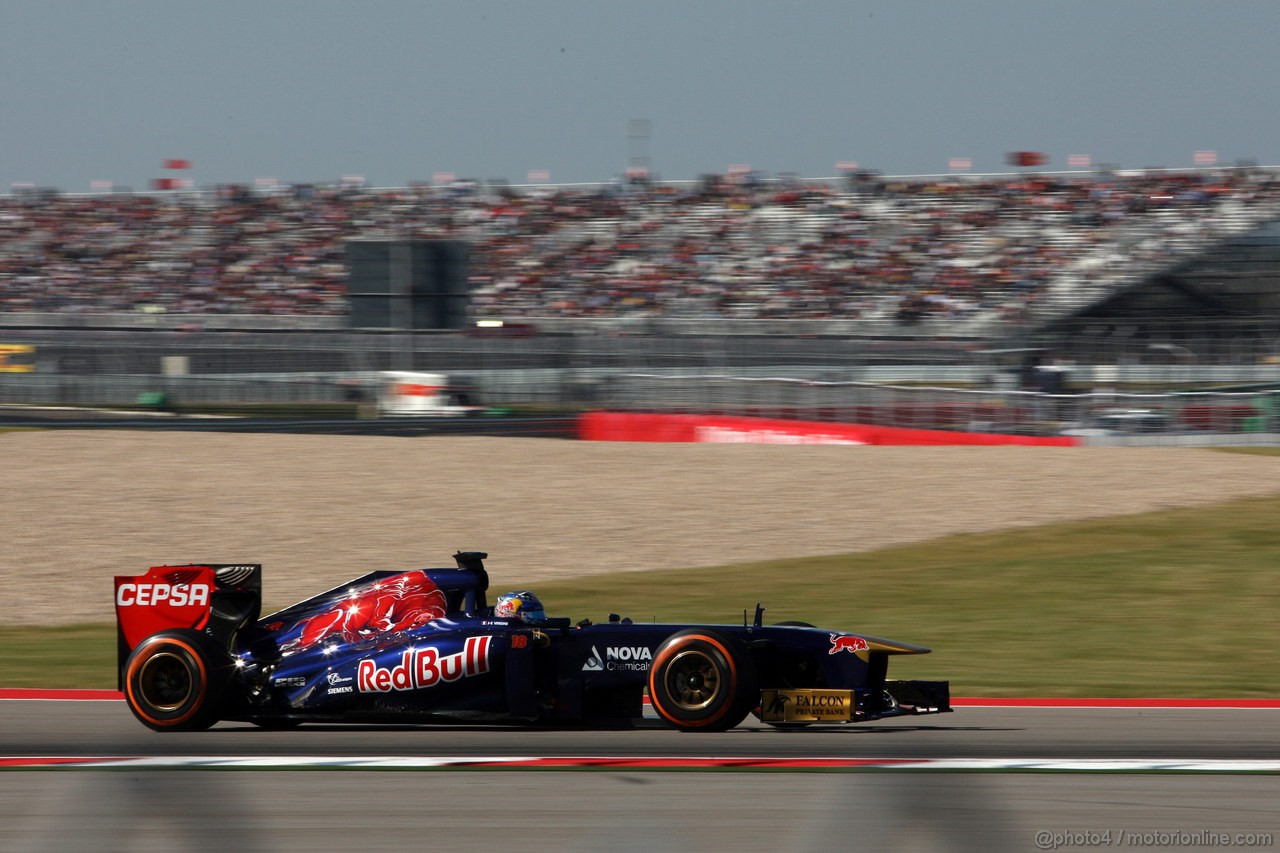 GP USA, 15.11.2013- Prove Libere 2, Jean-Eric Vergne (FRA) Scuderia Toro Rosso STR8 
