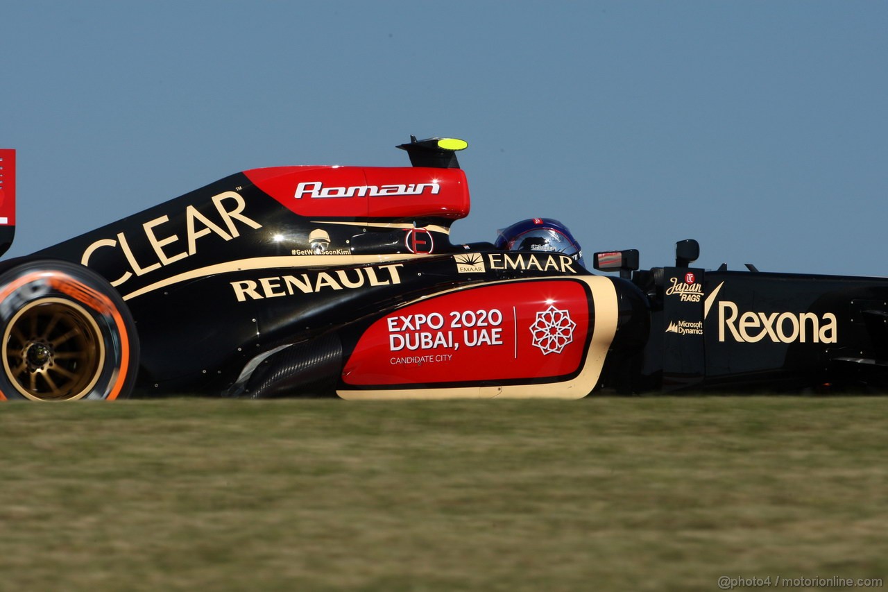 GP USA, 15.11.2013- Prove Libere 2, Romain Grosjean (FRA) Lotus F1 Team E21 