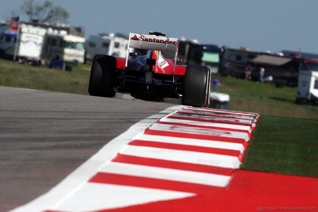 GP USA, 15.11.2013- Prove Libere 2, Felipe Massa (BRA) Ferrari F138 