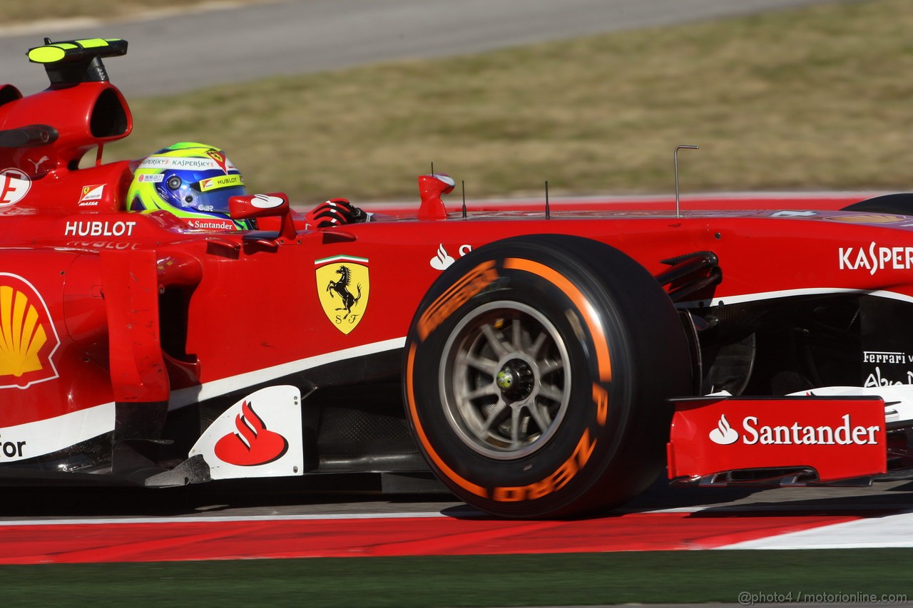 GP USA, 15.11.2013- Prove Libere 2, Felipe Massa (BRA) Ferrari F138 