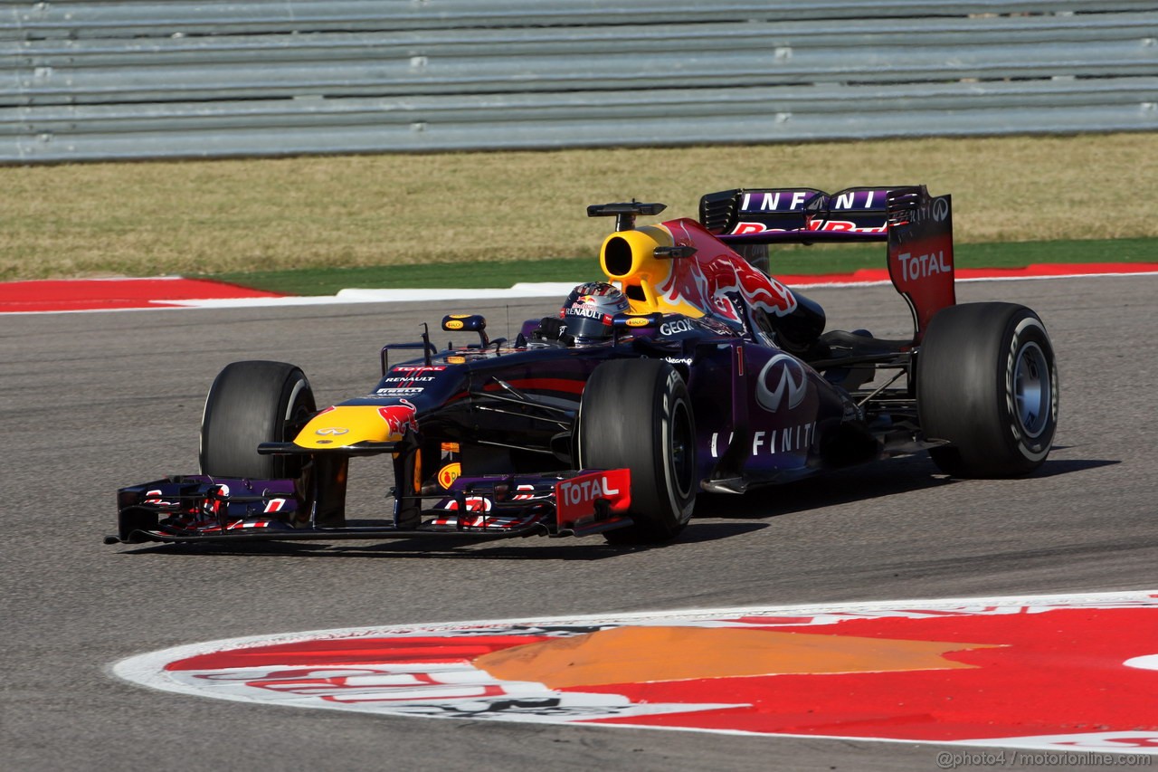 GP USA, 15.11.2013- Prove Libere 2, Sebastian Vettel (GER) Red Bull Racing RB9 