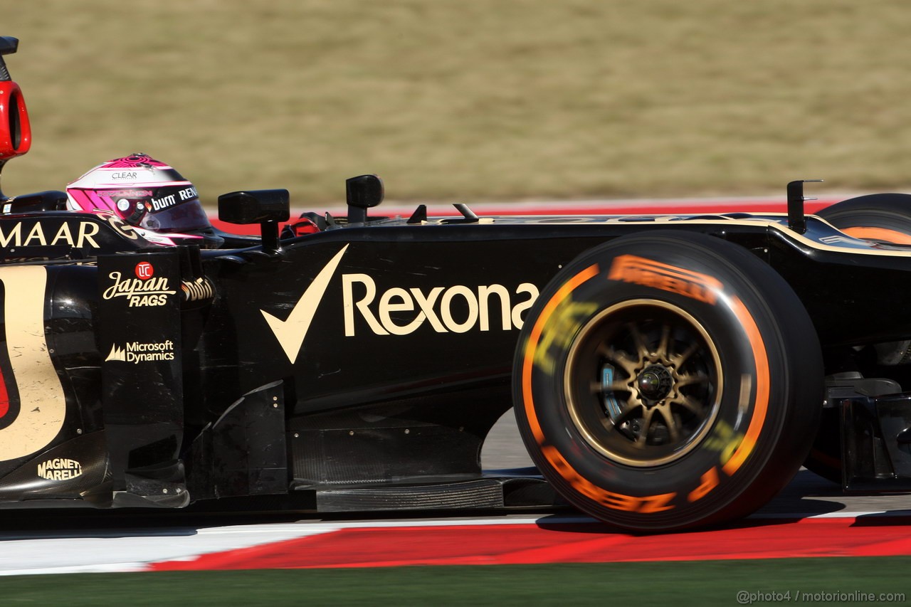 GP USA, 15.11.2013- Prove Libere 2, Heikki Kovalainen (FIN) Lotus F1 Team E21  