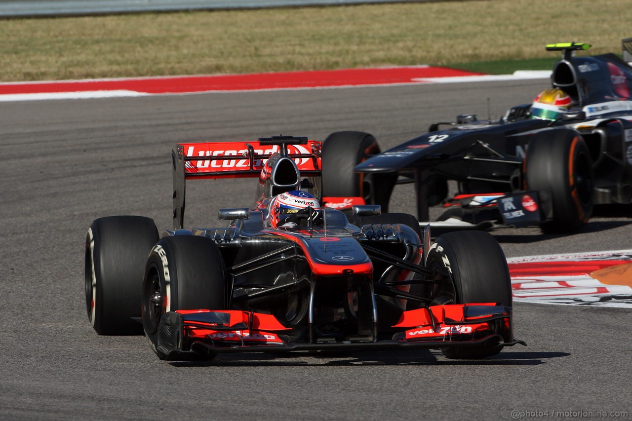GP USA, 15.11.2013- Prove Libere 2, Jenson Button (GBR) McLaren Mercedes MP4-28 