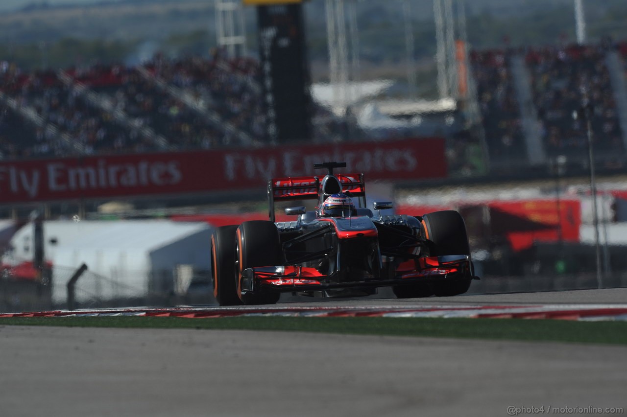 GP USA, 15.11.2013- Prove Libere 2, Jenson Button (GBR) McLaren Mercedes MP4-28 