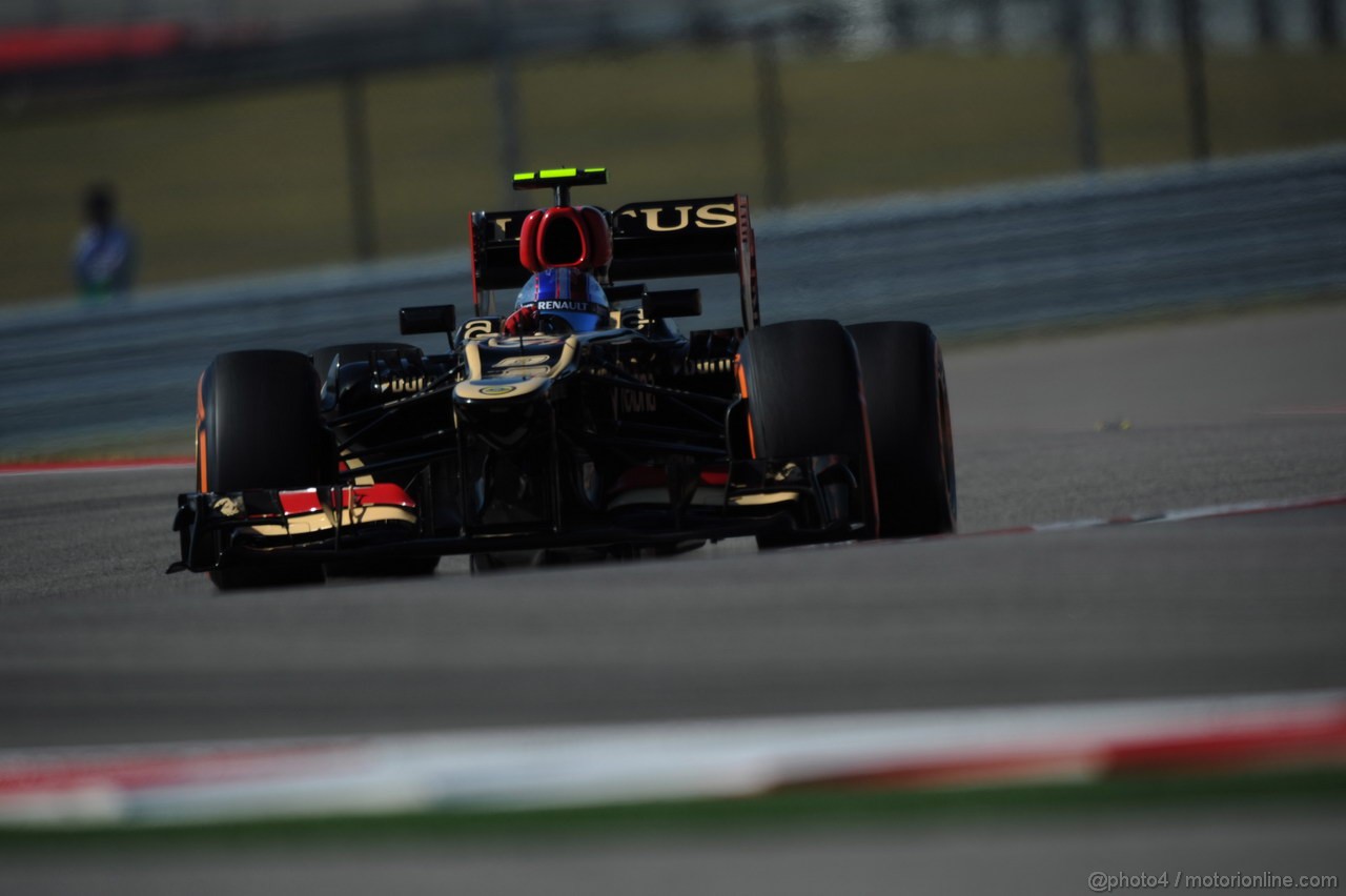 GP USA, 15.11.2013- Prove Libere 2, Romain Grosjean (FRA) Lotus F1 Team E21 