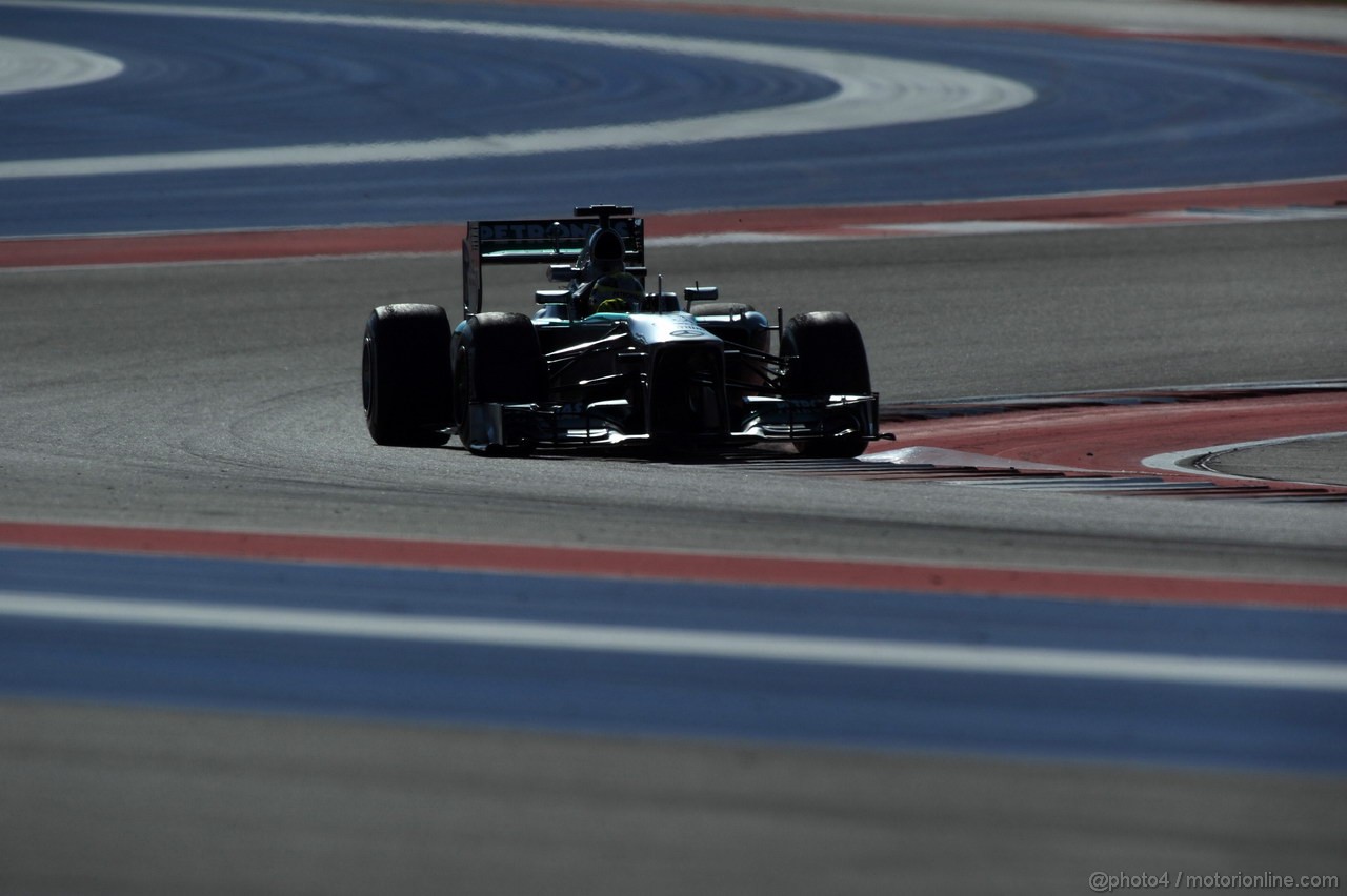 GP USA, 15.11.2013- Prove Libere 2, Nico Rosberg (GER) Mercedes AMG F1 W04 