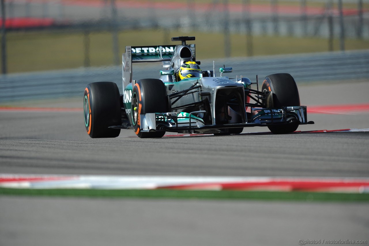 GP USA, 15.11.2013- Prove Libere 2, Nico Rosberg (GER) Mercedes AMG F1 W04 