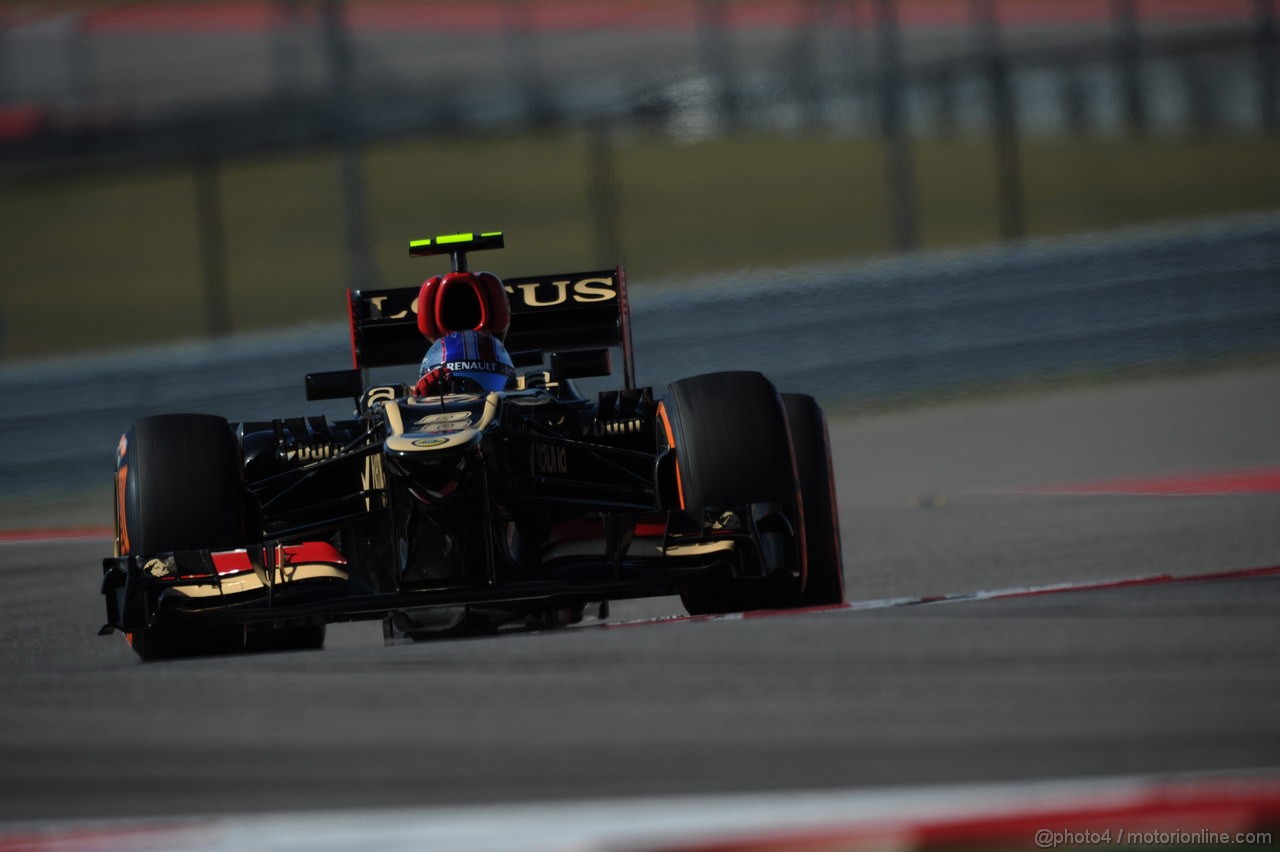 GP USA, 15.11.2013- Prove Libere 2, Romain Grosjean (FRA) Lotus F1 Team E21 