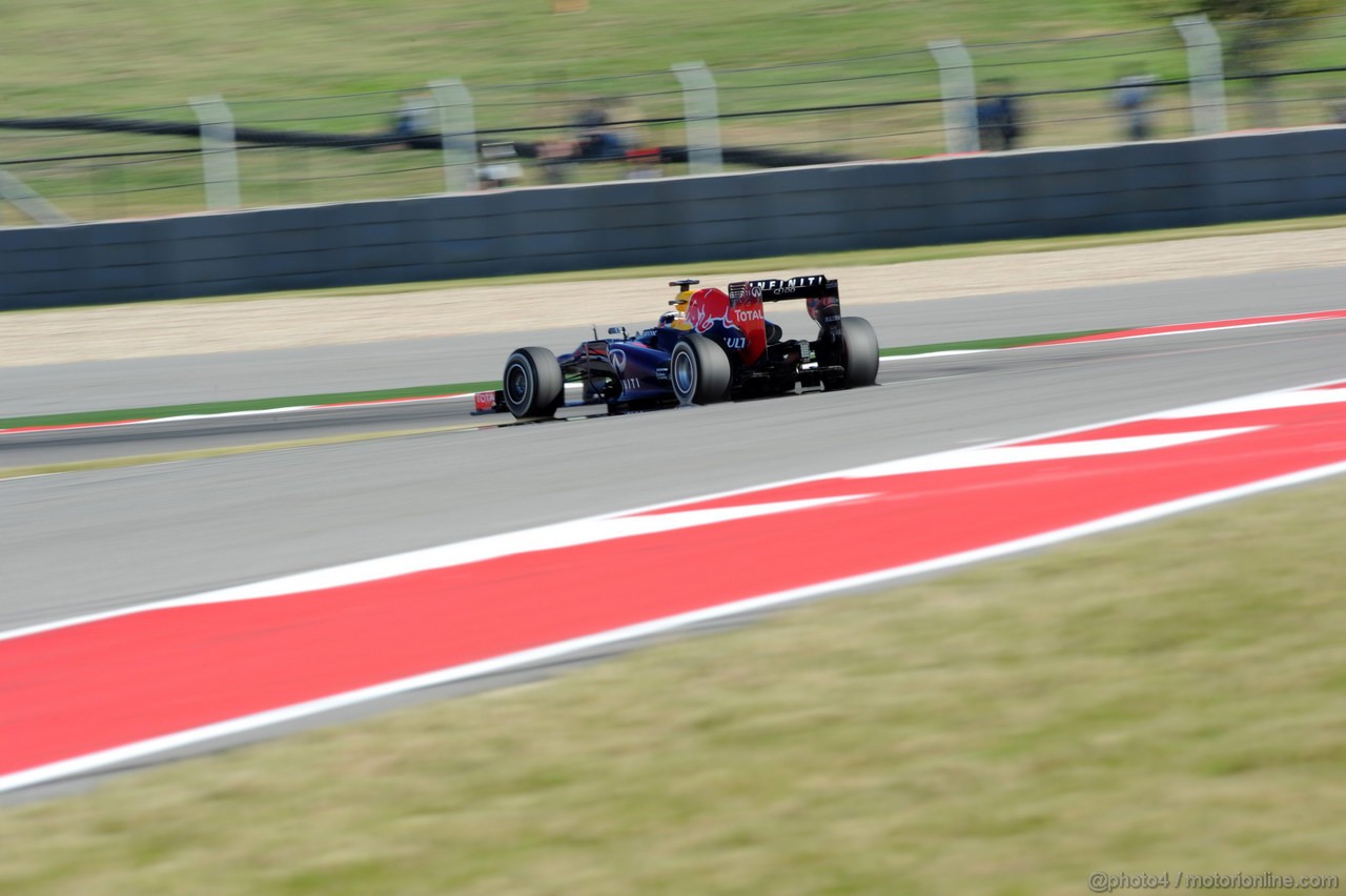 GP USA, 15.11.2013- Prove Libere 2, Sebastian Vettel (GER) Red Bull Racing RB9 