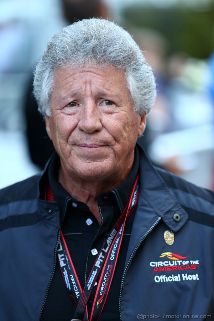 GP USA, 15.11.2013- Prove Libere 2, Mario Andretti (USA), Former F1 driver