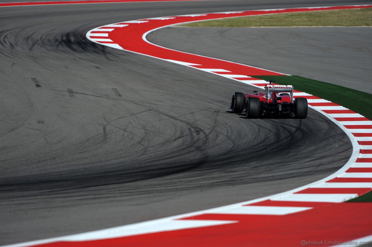 GP USA, 15.11.2013- Prove Libere 2, Fernando Alonso (ESP) Ferrari F138 