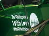 GP USA, 15.11.2013- Free Practice 1, Caterham with the vitims of Philippines