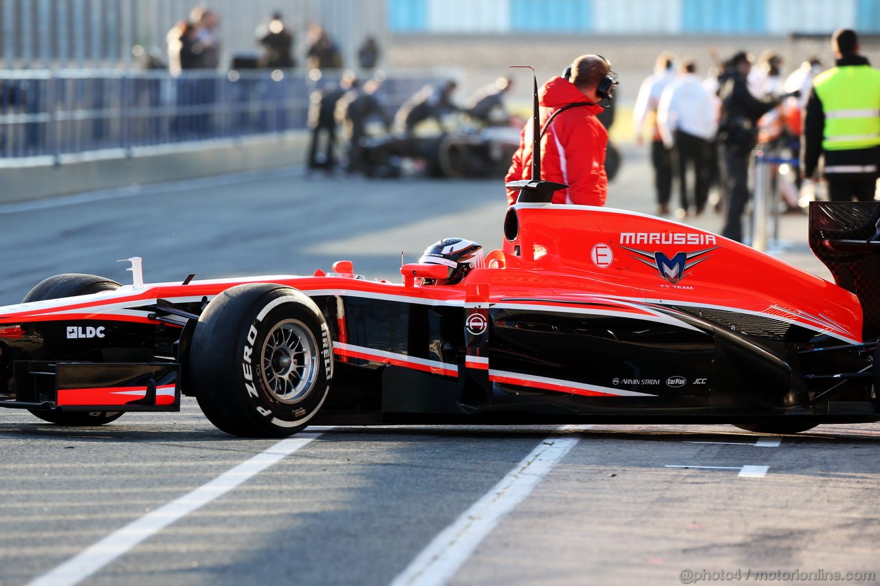 JEREZ TEST FEBBRAIO 2013, Max Chilton (GBR) Marussia F1 Team MR02 leaves the pits.
07.02.2013. 