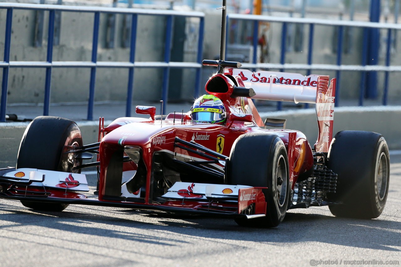 JEREZ TEST FEBBRAIO 2013, Felipe Massa (BRA) Ferrari F138 running sensor equipment.
07.02.2013. 