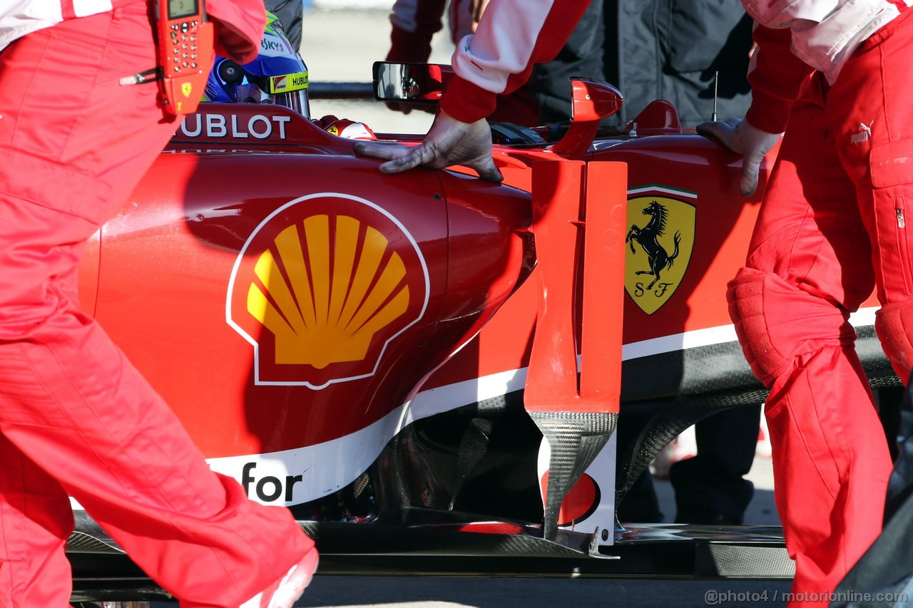 JEREZ TEST FEBBRAIO 2013, Felipe Massa (BRA) Ferrari F138 sidepod detail.
07.02.2013. 