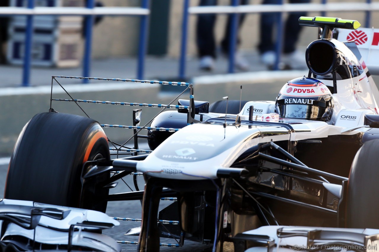 JEREZ TEST FEBBRAIO 2013, Pastor Maldonado (VEN) Williams FW34 running sensor equipment.
07.02.2013. 