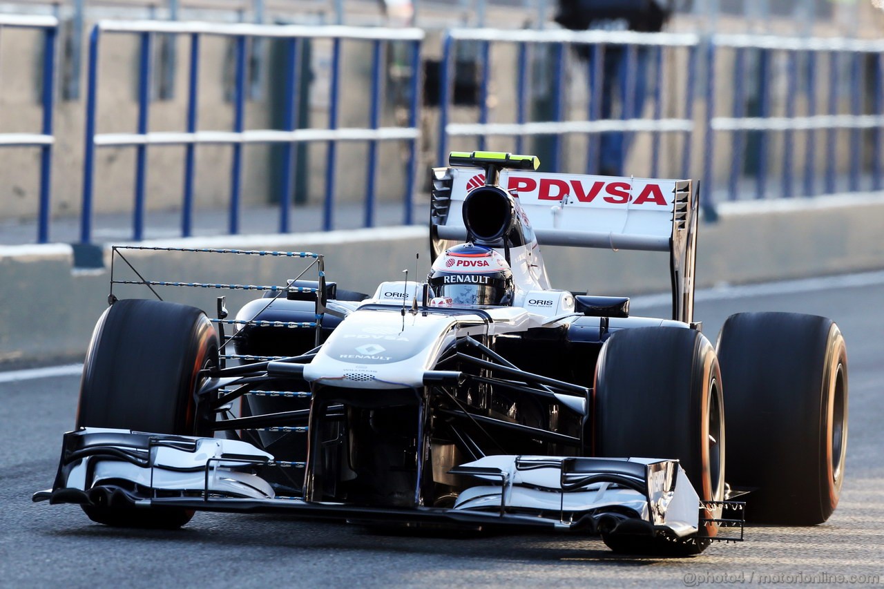 JEREZ TEST FEBBRAIO 2013, Pastor Maldonado (VEN) Williams FW34 running sensor equipment.
07.02.2013. 
