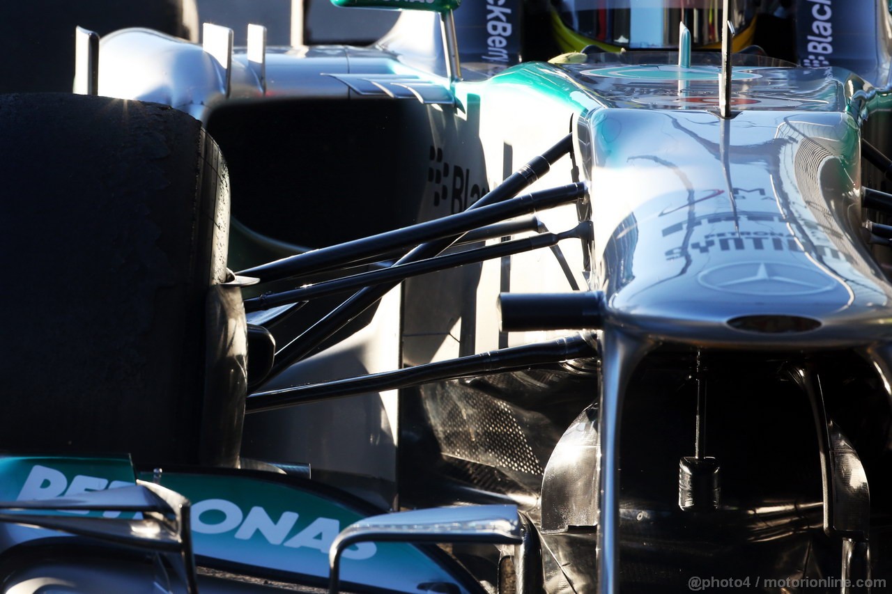 JEREZ TEST FEBBRAIO 2013, Nico Rosberg (GER) Mercedes AMG F1 W04 front suspension.
07.02.2013. 