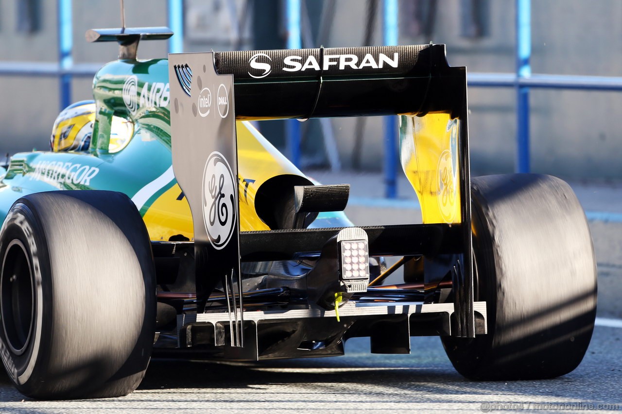 JEREZ TEST FEBBRAIO 2013, Charles Pic (FRA) Caterham CT03 rear diffuser.
07.02.2013. 