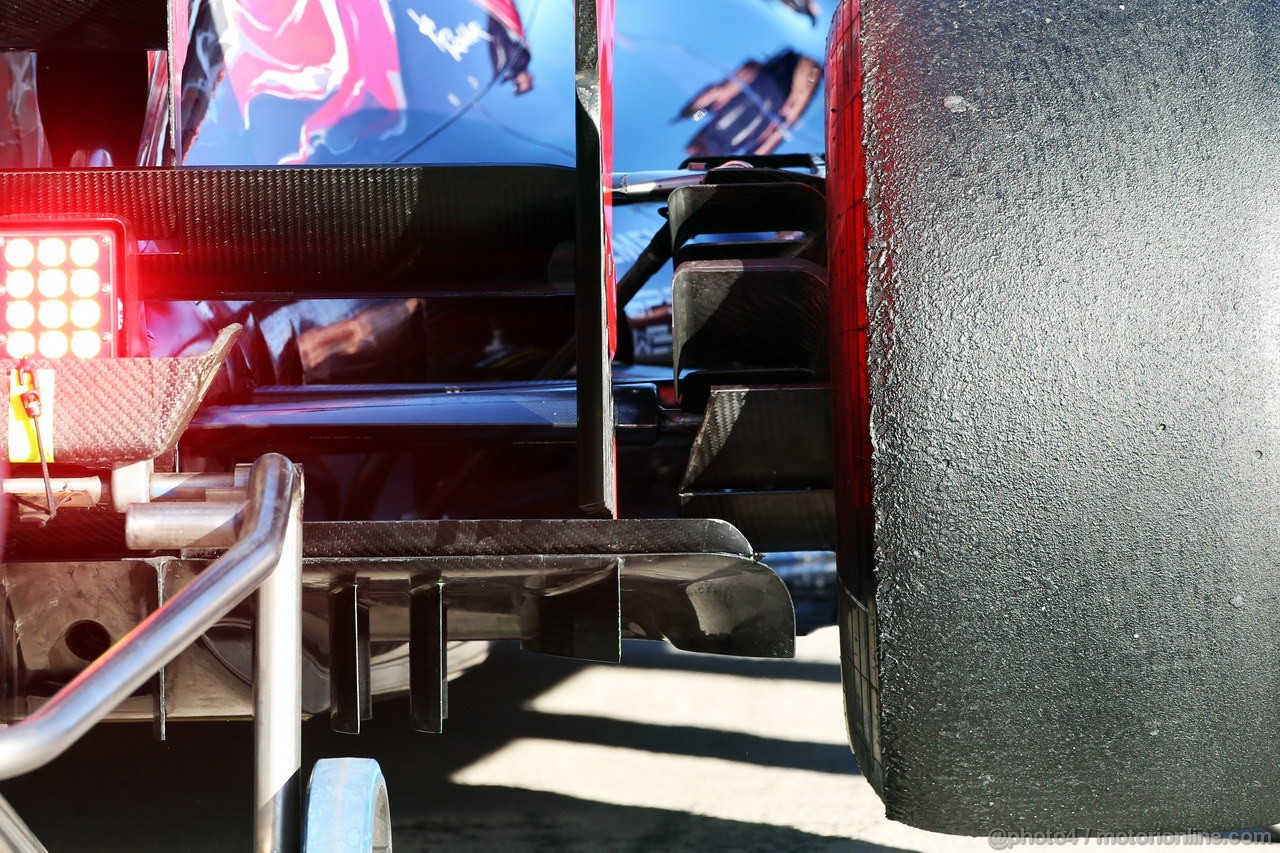 JEREZ TEST FEBBRAIO 2013, Scuderia Toro Rosso STR8 rear diffuser detail.
07.02.2013. 