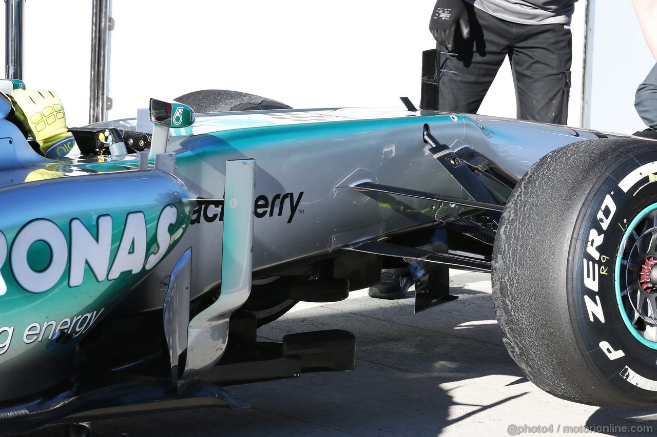 JEREZ TEST FEBBRAIO 2013, Nico Rosberg (GER) Mercedes AMG F1 W04 front suspension.
07.02.2013. 