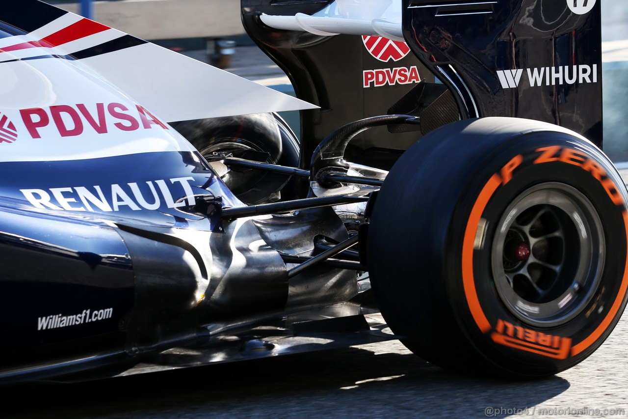 JEREZ TEST FEBBRAIO 2013, Williams FW34 rear wing, rear suspension e exhaust.
07.02.2013. 